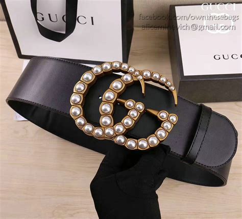 gucci pearl belt wide replica|gucci pearl belt small.